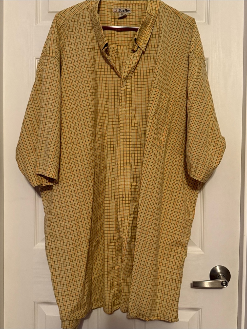 Foxfire Men's Yellow Plaid Casual Button-Down Shirt